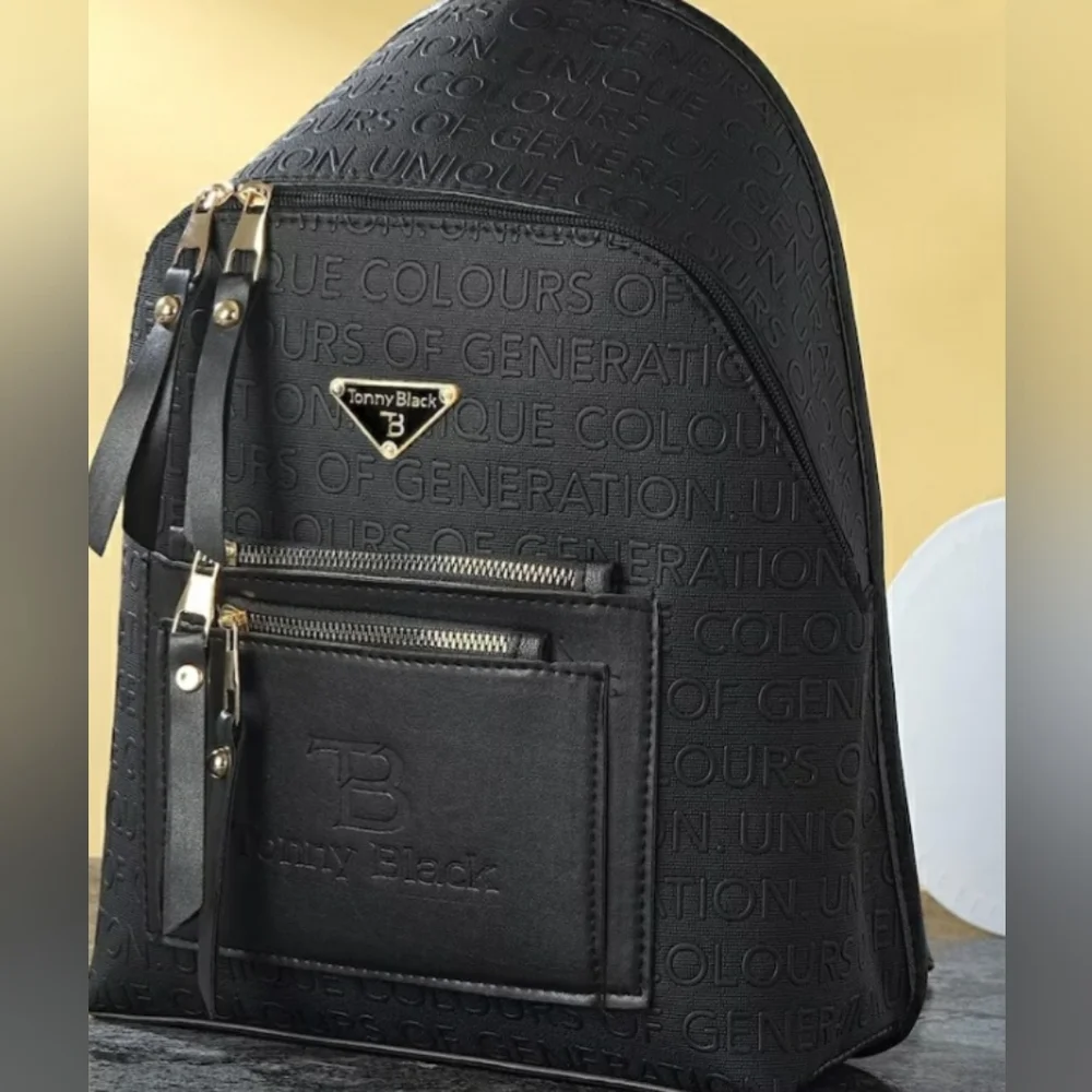 Vegan Leather Backpack, Black Leather Backpack